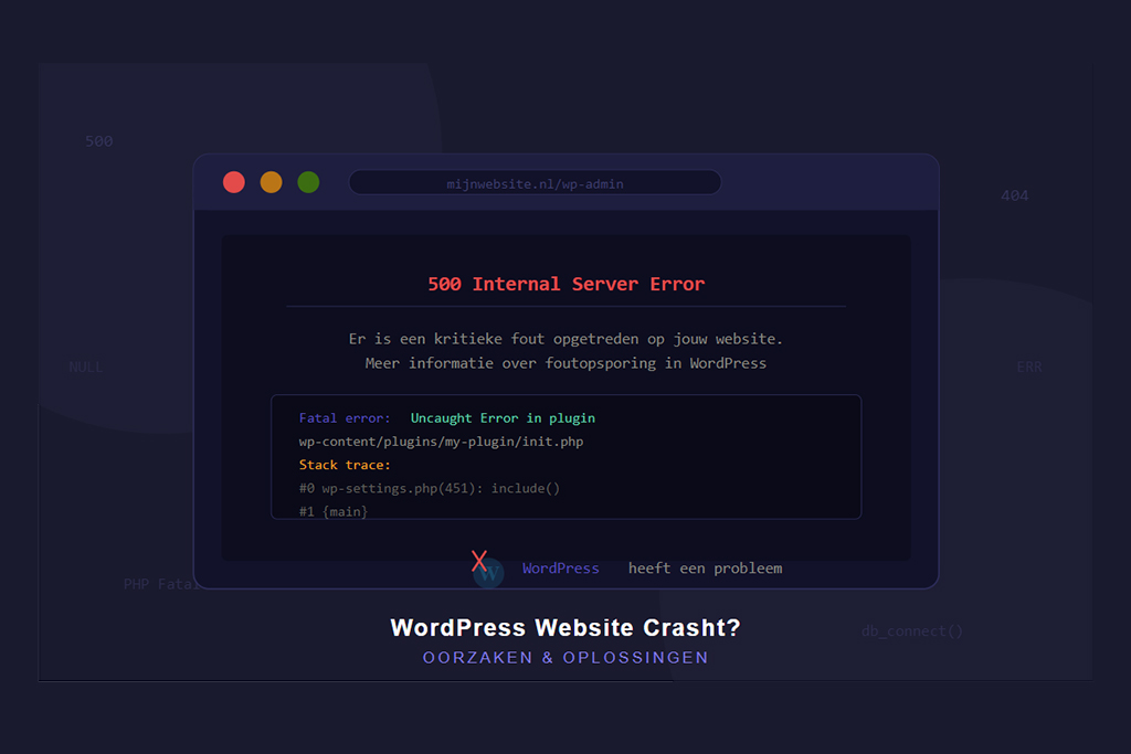 WordPress website crasht oplossing bij skatiste